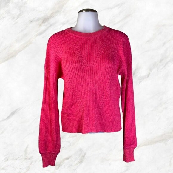 MORE TO COME Mariah Ribbed Sweater - Hot Pink - Picture 2 of 10
